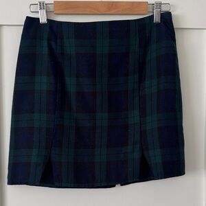 Alexia Admor Tina Slit Plaid Miniskirt